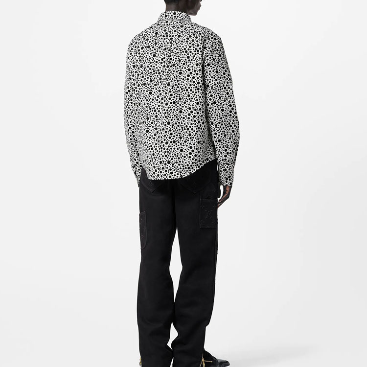Purchase LOUIS VUITTON x 草間彌生 SS23 白色波點長袖拉鍊襯衫 男款 1AB6I2