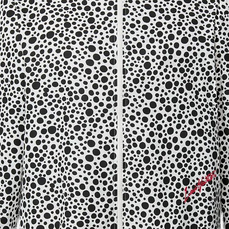 Sizing LOUIS VUITTON x 草間彌生 SS23 白色波點長袖拉鍊襯衫 男款 1AB6I2