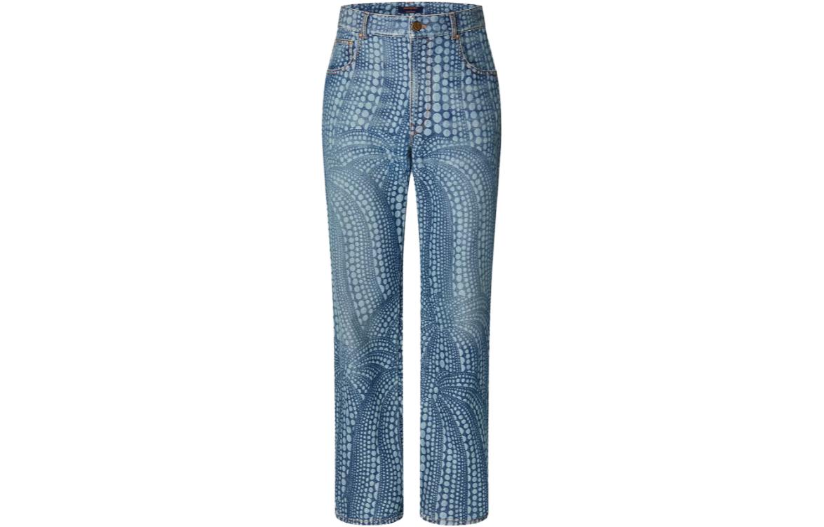 Order LOUIS VUITTON x Yayoi Kusama SS23 Pumpkin Print Denim Jeans Blue Mens. 1AB6OD