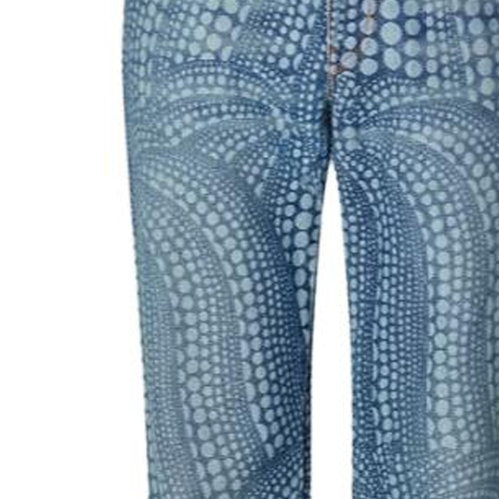 Sizing LOUIS VUITTON x Yayoi Kusama SS23 Pumpkin Print Denim Jeans Blue Mens. 1AB6OD