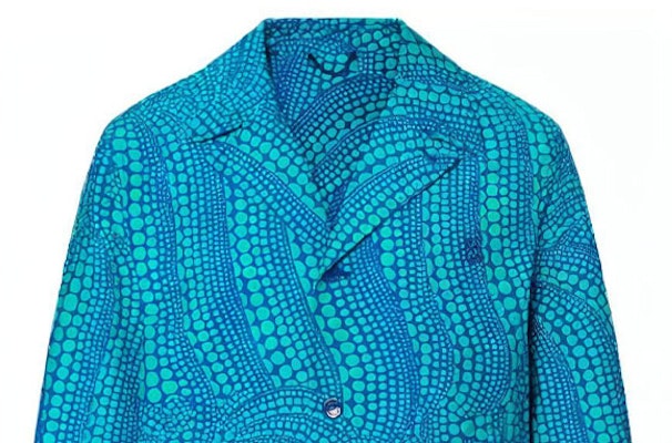 路易威登 x 草间弥生 SS23 蓝色南瓜印花休闲西装外套 1AB8HS Shop 路易威登 x 草间弥生 SS23 蓝色南瓜印花休闲西装外套 1AB8HS