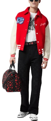 路易威登 x 草間彌生 SS23 紅色刺繡字母棒球外套 男款 1AB8I1 Lookbook 路易威登 x 草間彌生 SS23 紅色刺繡字母棒球外套 男款 1AB8I1