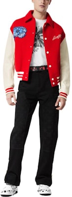 路易威登 x 草間彌生 SS23 紅色刺繡字母棒球外套 男款 1AB8I1 Shop 路易威登 x 草間彌生 SS23 紅色刺繡字母棒球外套 男款 1AB8I1