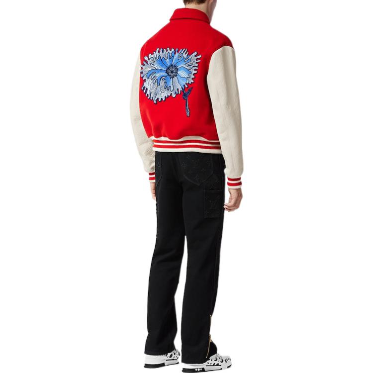 Purchase 路易威登 x 草間彌生 SS23 紅色刺繡字母棒球外套 男款 1AB8I1