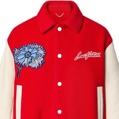 路易威登 x 草間彌生 SS23 紅色刺繡字母棒球外套 男款 1AB8I1 Sizing 路易威登 x 草間彌生 SS23 紅色刺繡字母棒球外套 男款 1AB8I1