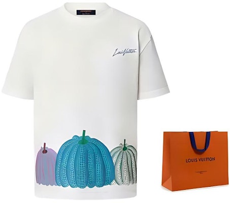 ルイ・ヴィトン x 草間彌生 SS23 ホワイトパンプキン ロゴプリントTシャツ 1AB74Y Order ルイ・ヴィトン x 草間彌生 SS23 ホワイトパンプキン ロゴプリントTシャツ 1AB74Y