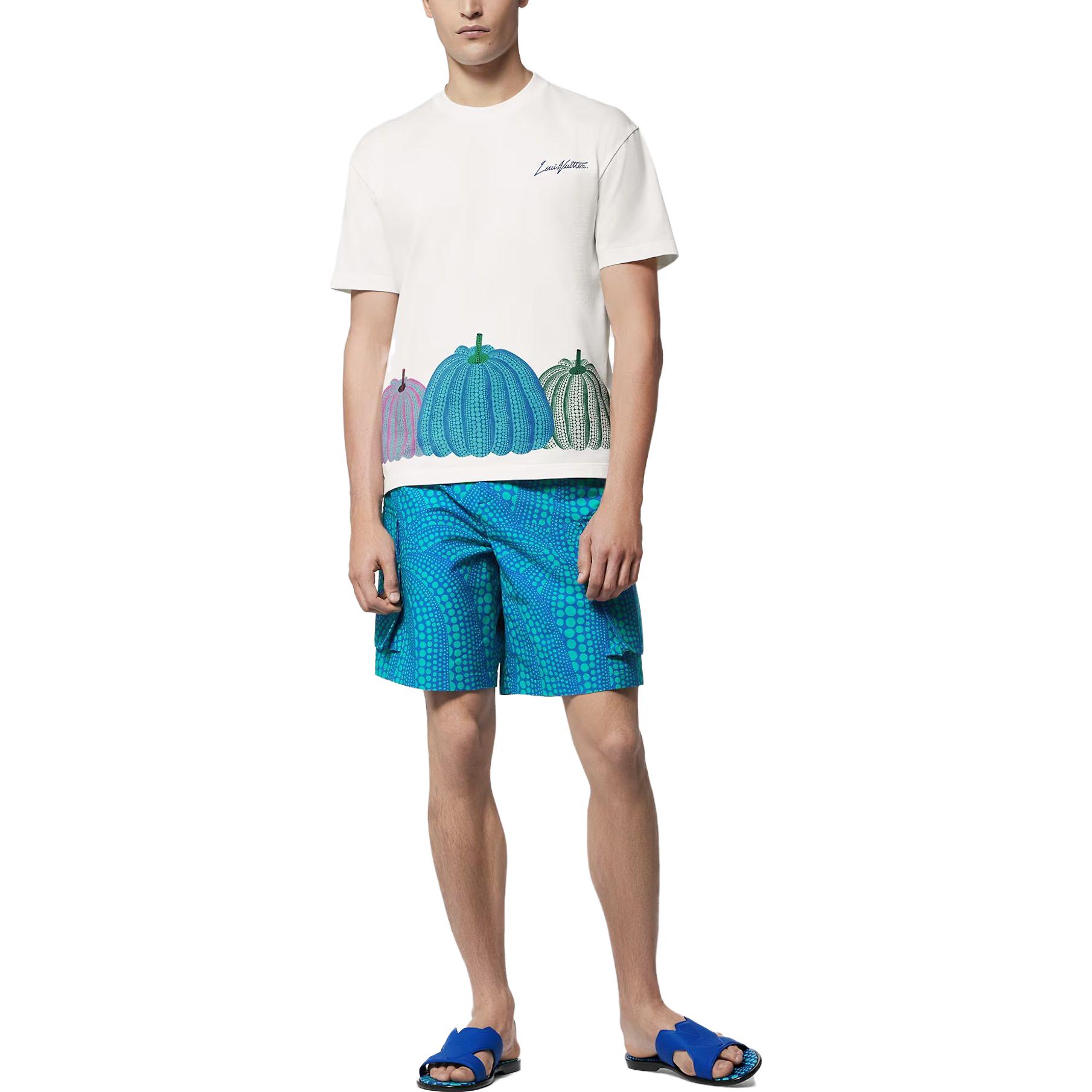 Details for ルイ・ヴィトン x 草間彌生 SS23 ホワイトパンプキン ロゴプリントTシャツ 1AB74Y