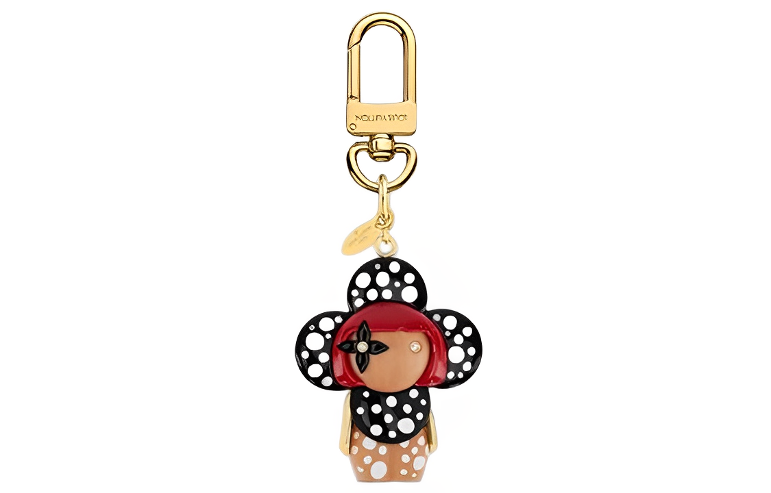 LOUIS VUITTON x Yayoi Kusama Vivienne Keychain Metal Wood Unisex Multicolor M01145