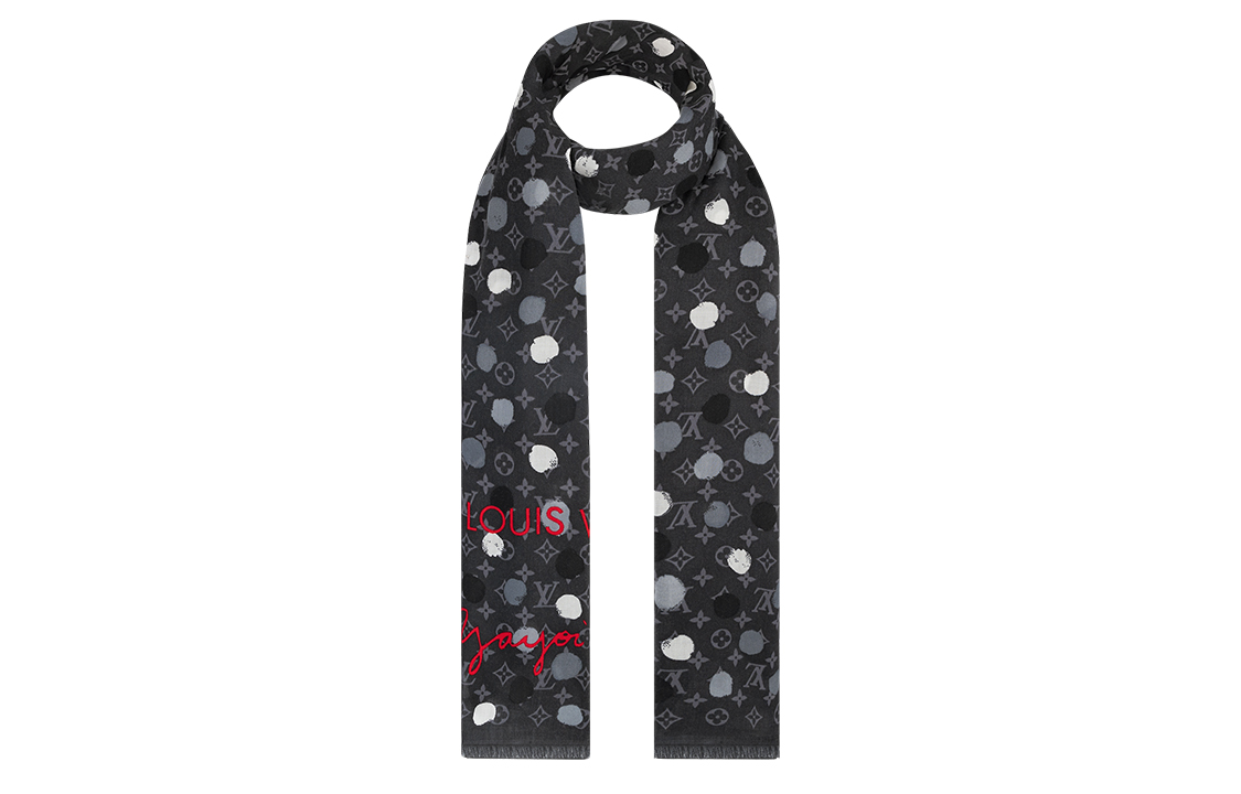 Lookbook 路易威登 x 草间弥生限量版涂点羊毛围巾 男女同款 M78300