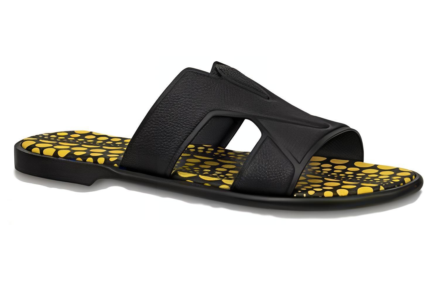 Order Louis Vuitton Yayoi Kusama x Slide 'Black Yellow' 1ABD6J