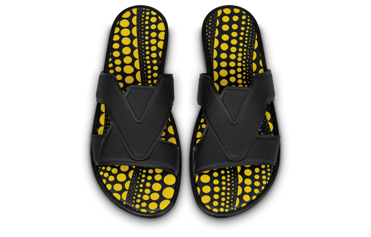 Lookbook Louis Vuitton Yayoi Kusama x Slide 'Black Yellow' 1ABD6J