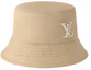 Lookbook LOUIS VUITTON Topi Baldi Kapas Fesyen Beige Unisex Gaya Pasangan. M5108