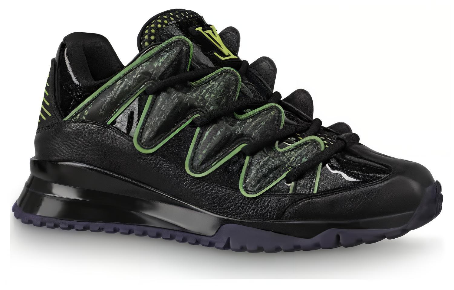 Lookbook Louis Vuitton Zig Zag Sneaker Basso ''Nero Verde Comfort Stringate'' 1A5HGJ