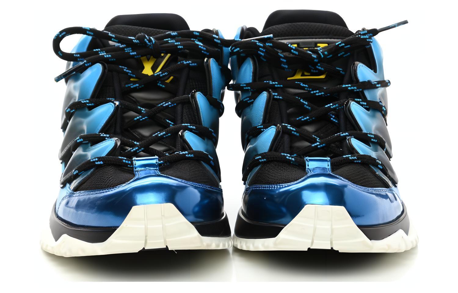 Lookbook Louis Vuitton Zig Zag Sneakers ''Zwart Blauw'' 1A49AN