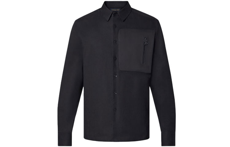 LOUIS VUITTON Zip Pocket Long Sleeve Shirt Black 1A99XT 圖 2