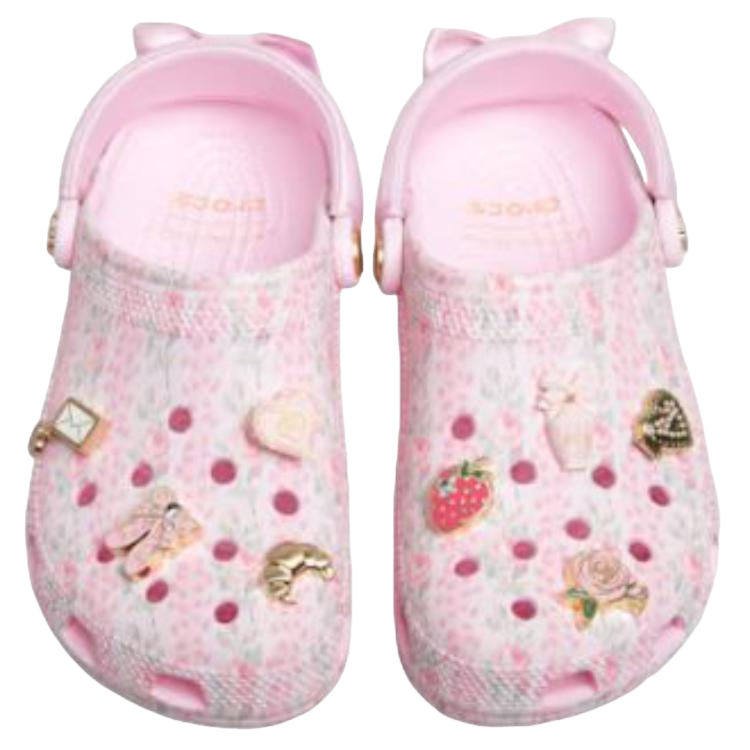 Shop LoveShackFancy x Crocs 经典渔夫鞋 粉色牛奶 212706-6ZW