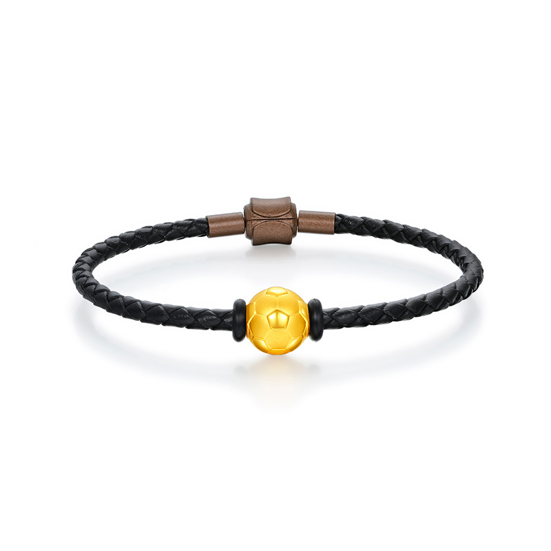 Buy Loving 999 Gold Soccer Bead Bracelet - World Cup Commemorative Jewelry BMF0478
