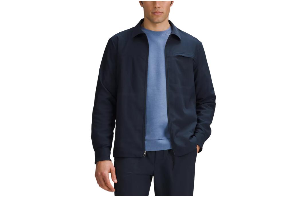 Order Lululemon Jaket Panjang Rajutan Tech-Woven dengan Resleting. LM3ELES