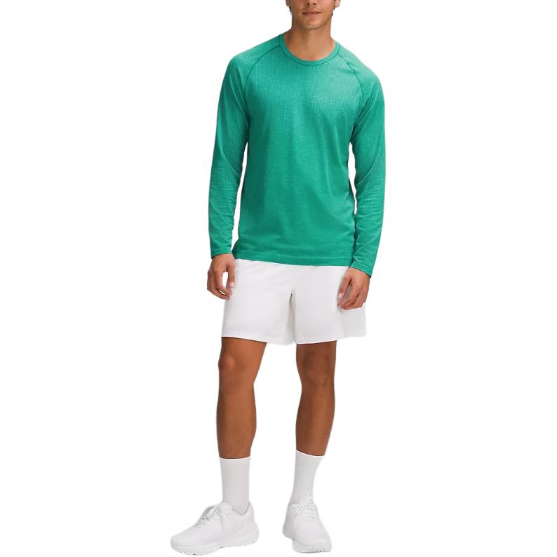 Shop Lululemon Baju Metal Vent Tech Lengan Panjang - Crewneck Bernafas Lelaki LM3FHKS