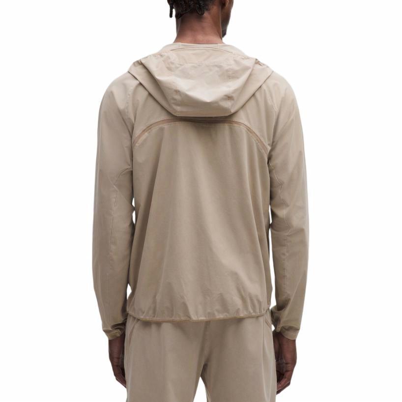 Shop Lululemon Pace Breaker 全拉鍊連帽外套 洗滌頁岩藍 LM4AQUS