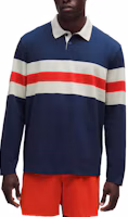 Lululemon Silverescent Striped Breathable Pullover Polo Shirt LM3GDRS Lululemon Silverescent Striped Breathable Pullover Polo Shirt LM3GDRS