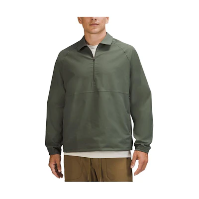 Lululemon Solid Color Half-Zip Collared Jacket with Side Pockets. LM3DUZS