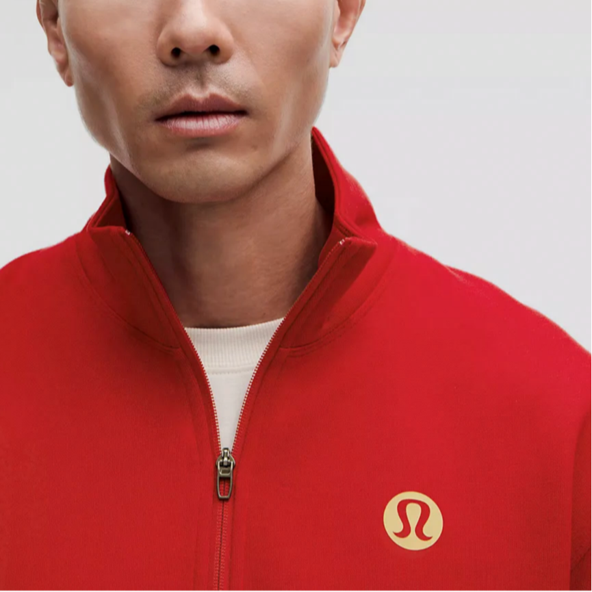 Purchase Lululemon Steady State Logo Comfort Quarter-Zip Sweatshirt Merah Gelap LM3FIBS