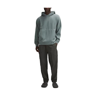 Lululemon Steady State Pullover Hoodie Soft Breathable Wash Black Pine. LM3FAGS