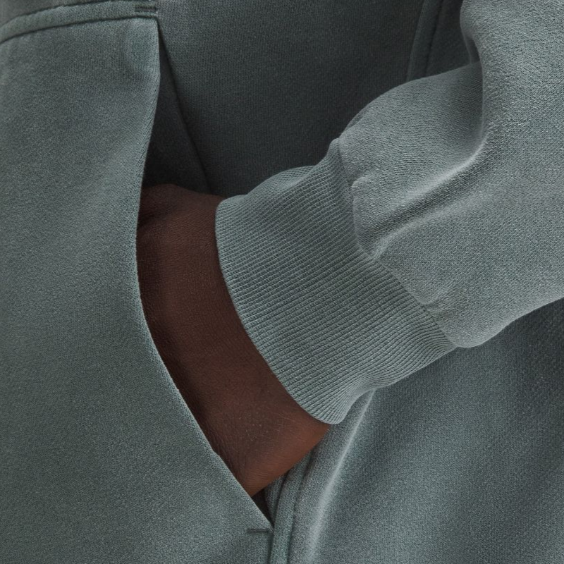 Details for Lululemon Sudadera con Capucha Steady State Suave Transpirable Negro Pine. LM3FAGS