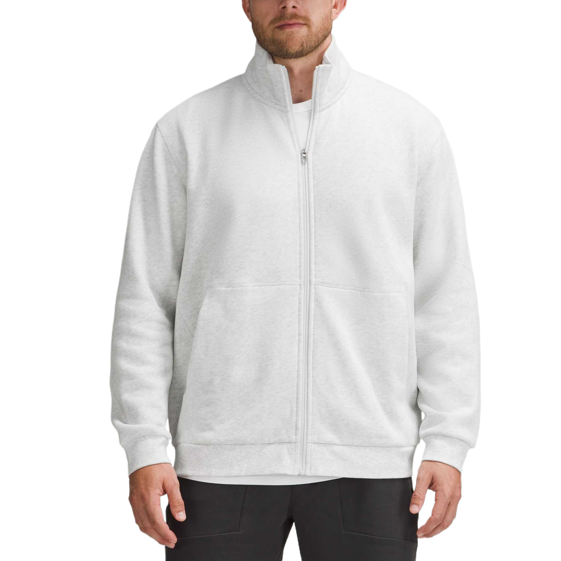 Lululemon  Steady State Zip Jacket Long Sleeve Heathered Steam Gray LM3FATS