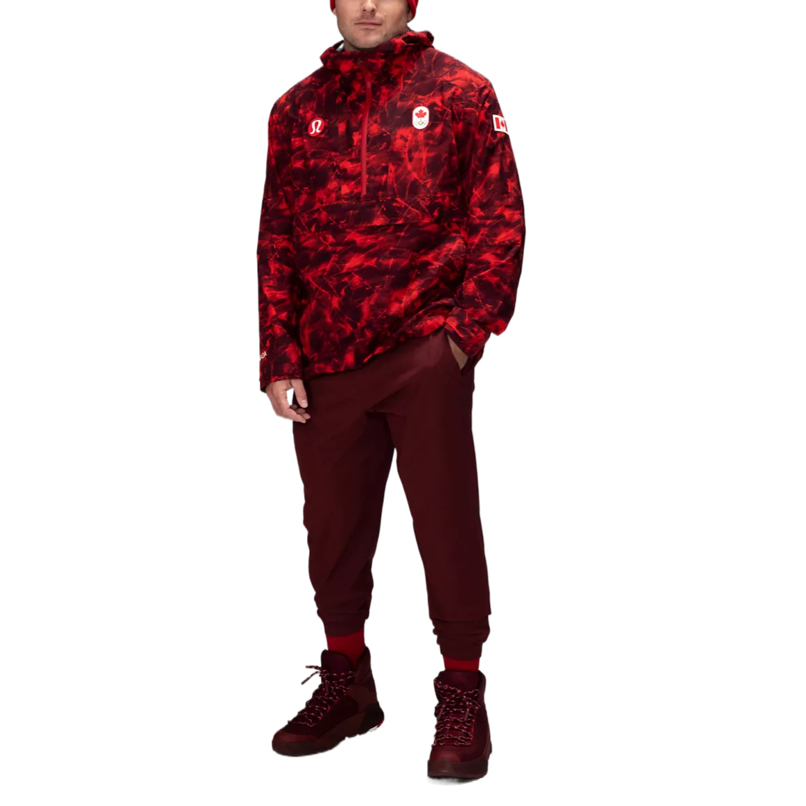 Purchase Lululemon Jaket Kalispan dan Angin Tahan Air Gaya Team Canada COC. LM4AGGS