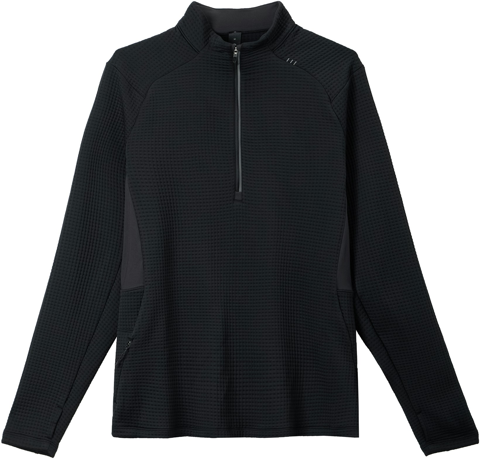 lululemon-waffle-knit-rulu-half-zip-solid-color-casual-sweatshirt-lm-3-ex-7-s