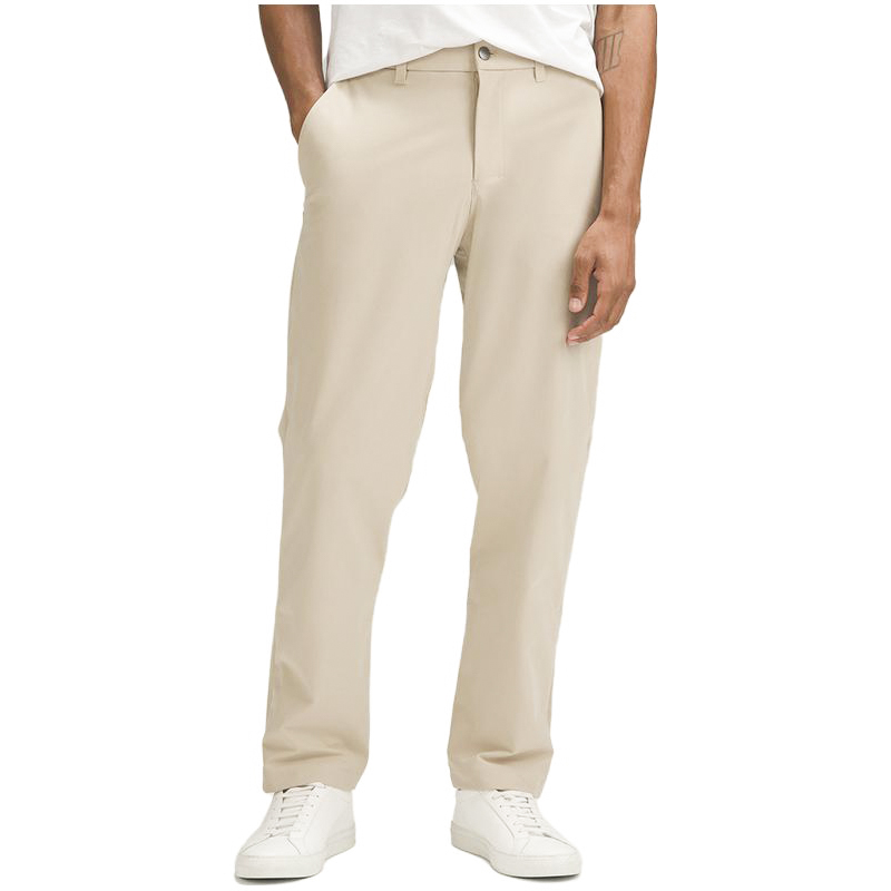 Shop 룰루레몬 ABC 시리즈 워프스트림™ 패브릭 솔리드 미드라이즈 릴렉스 팬츠 30" 남성. LM5AXUS