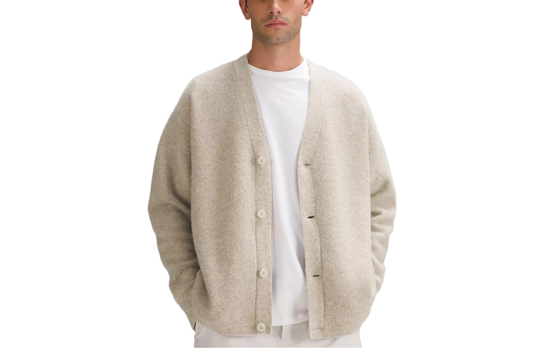 Lululemon Alpaca Cardigan Sweater Solid Button Long Sleeve Jacket LM3ENHS 圖 2