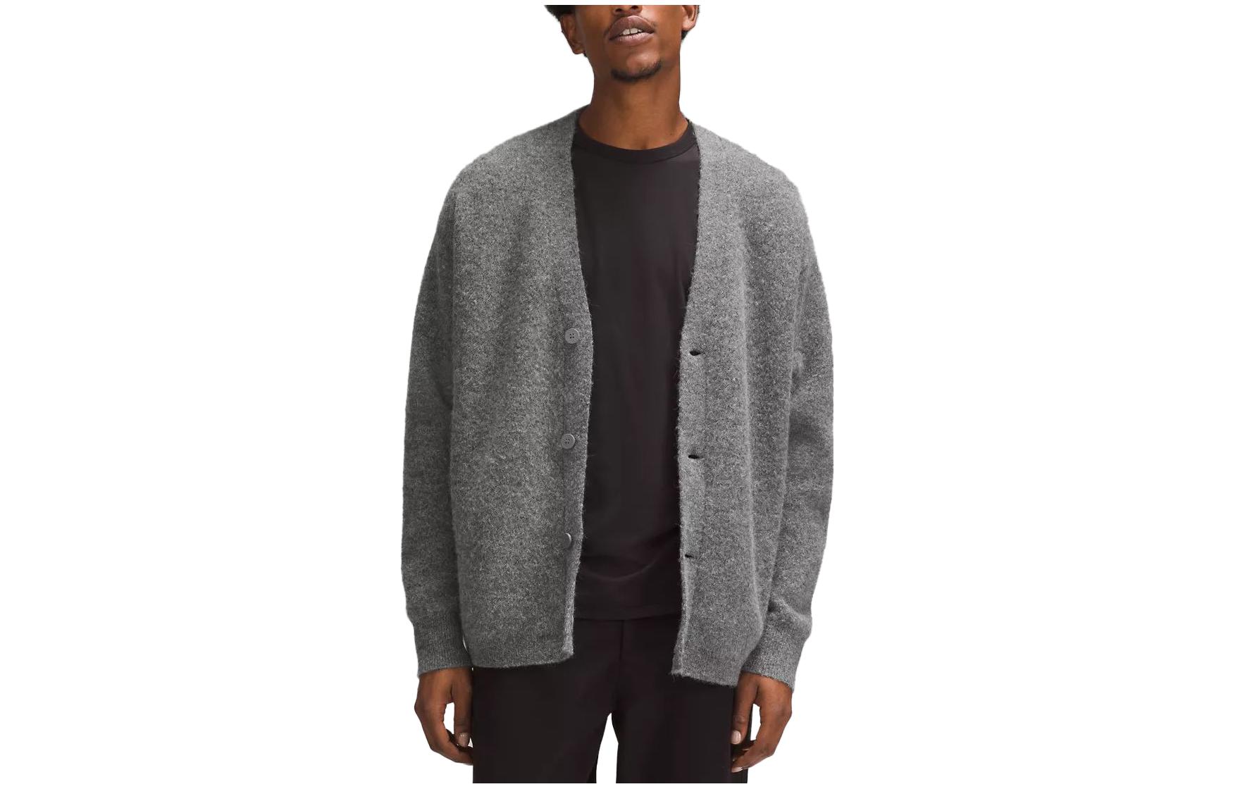 Lululemon Alpaca Cardigan Sweater Solid Button Long Sleeve Jacket LM3ENHS 圖 5