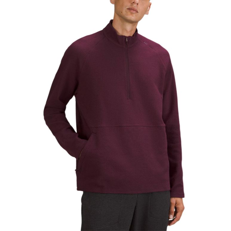 Lululemon At Ease Half-Zip Pullover Sweatshirt - Solid Color Activewear LM3DPXS