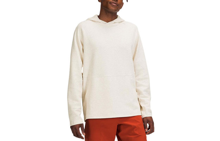 Lululemon At Ease Logo Textured Pocket Hoodie Pullover Men LM3DBIS