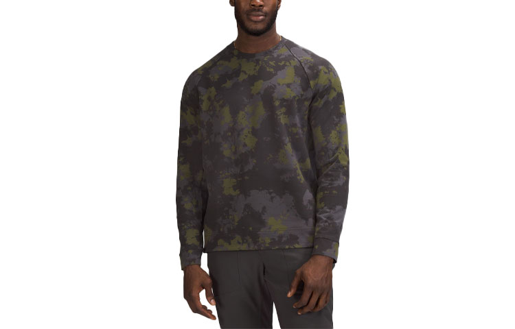 Order Lululemon 城市休閒迷彩印花男士圓領套頭衫 LM3DADS
