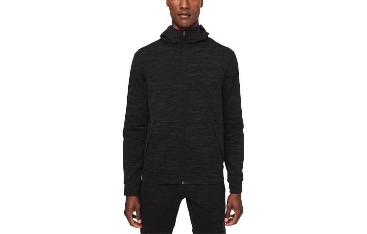 Lululemon City Sweat Luon Knit Zip Hoodie Obsidian LM3BOQS