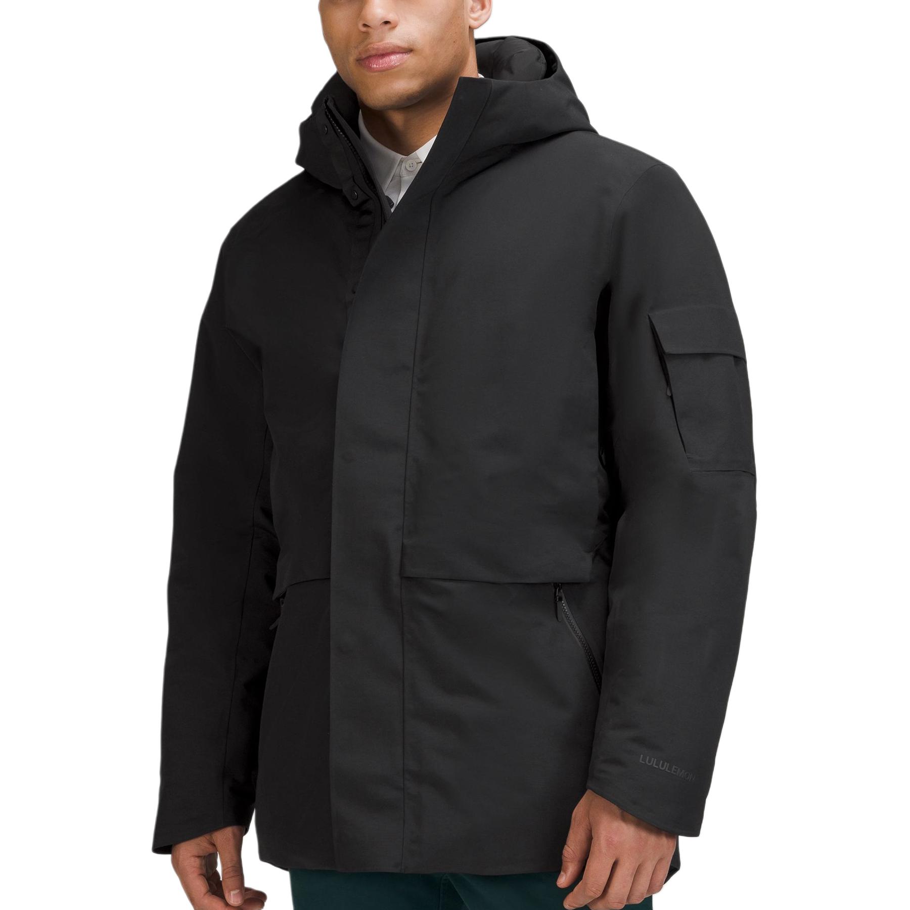 Lululemon Cold City 600 Fill Down Hooded Puffer Jacket Men’s Black LM4AHQS