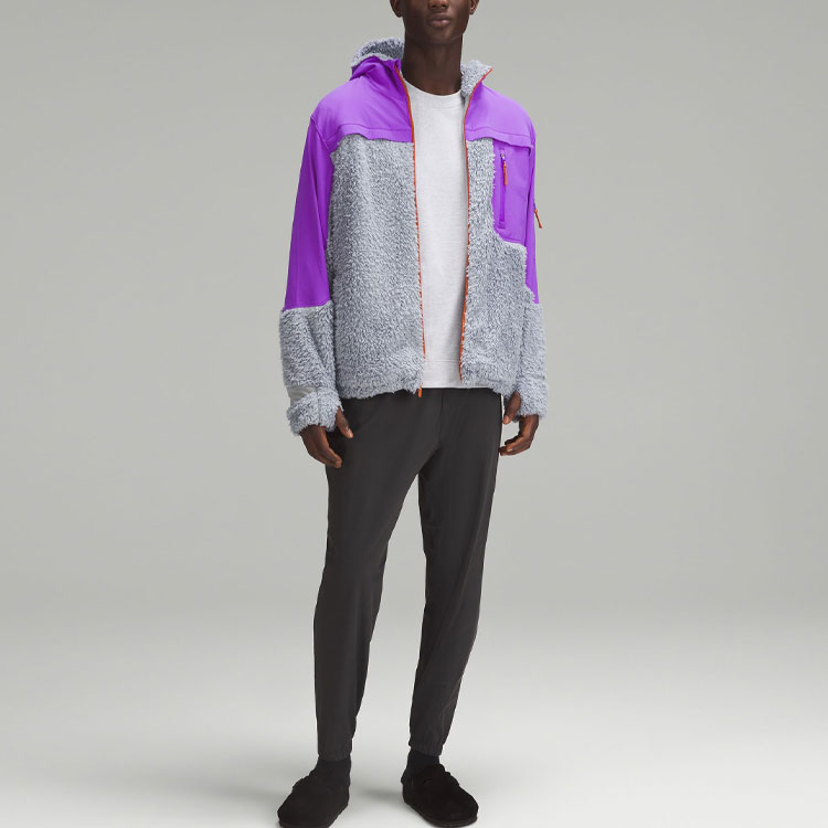 Lululemon Cozy Travel Colorblock Fleece Hoodie Jacket LM3F28S 圖 7