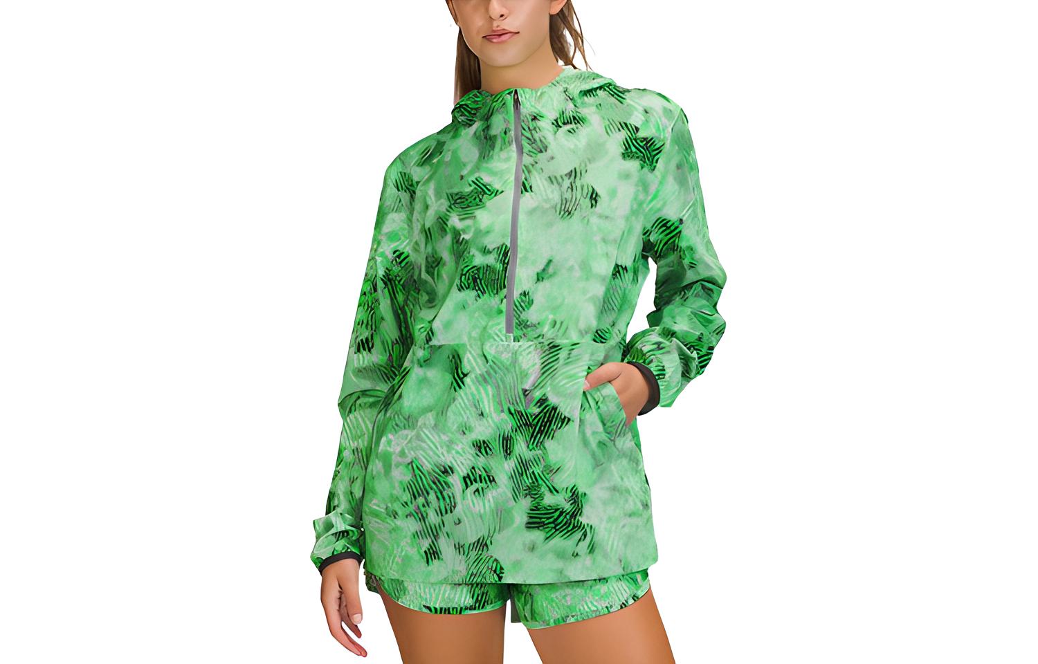 Lululemon Expeditionist Full-Zip Hoodie Jacket Unisex Gray-Green Mix LM4AGWS