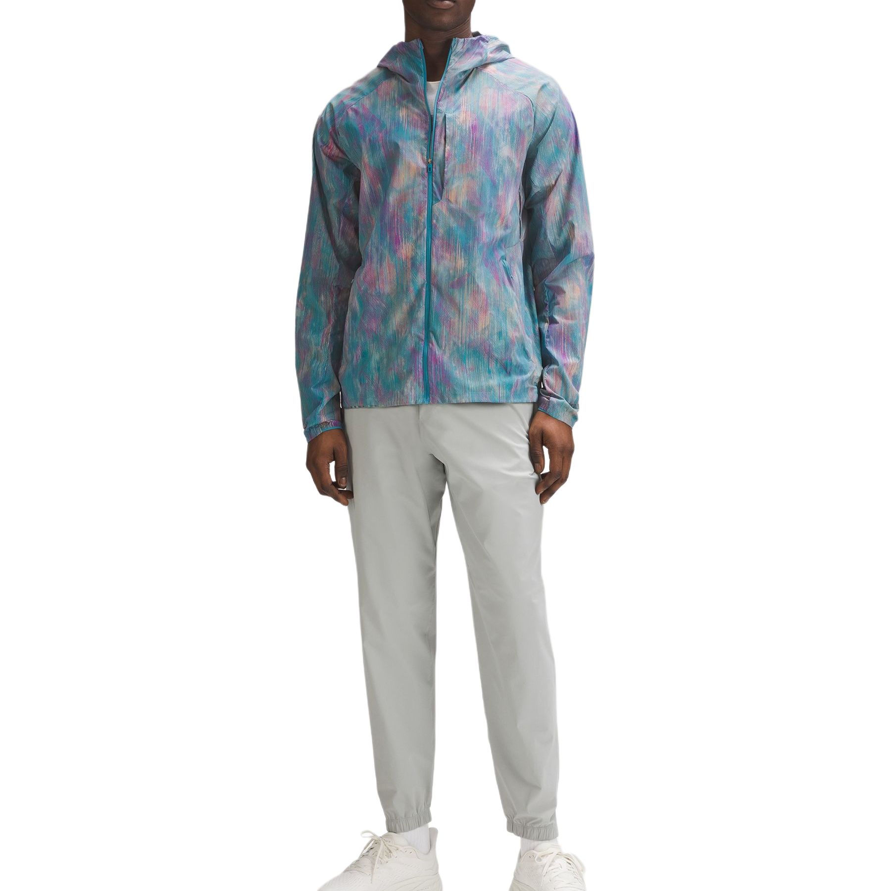 Lululemon Fast and Free Hoodie Jacket Pixel Laser Scatter Print LM4AMES