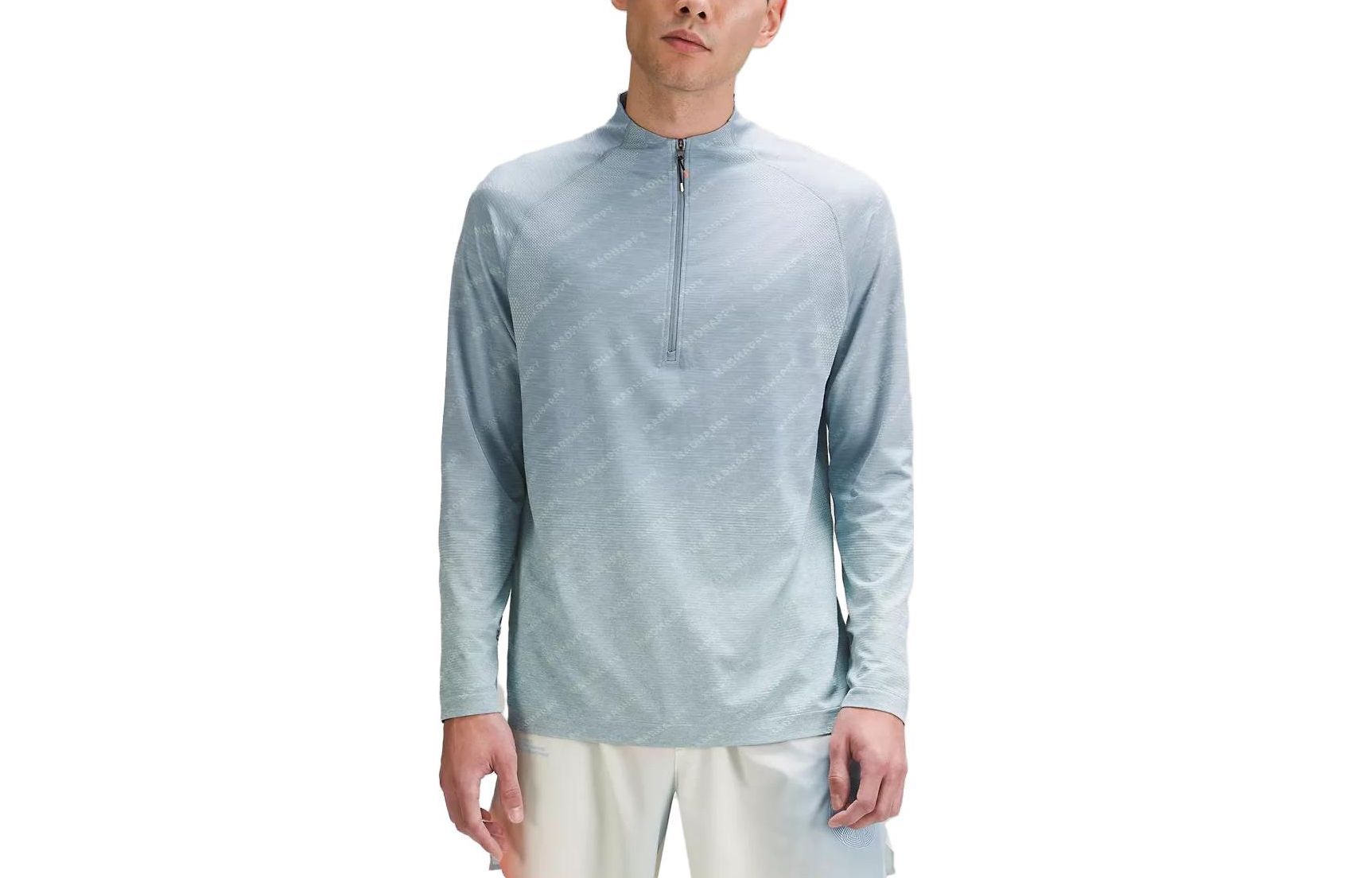 Lululemon Half-Zip Pullover Sweatshirt with Logo Print All-Over LM3DR7S