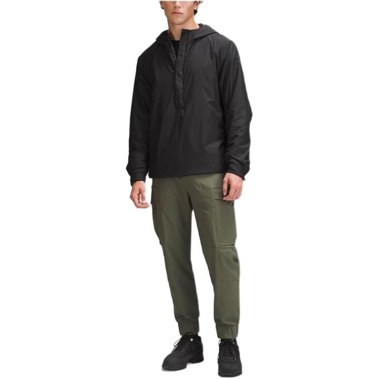 Lululemon Insulated Ripstop Hooded Pullover Jacket Black LM3EQQS