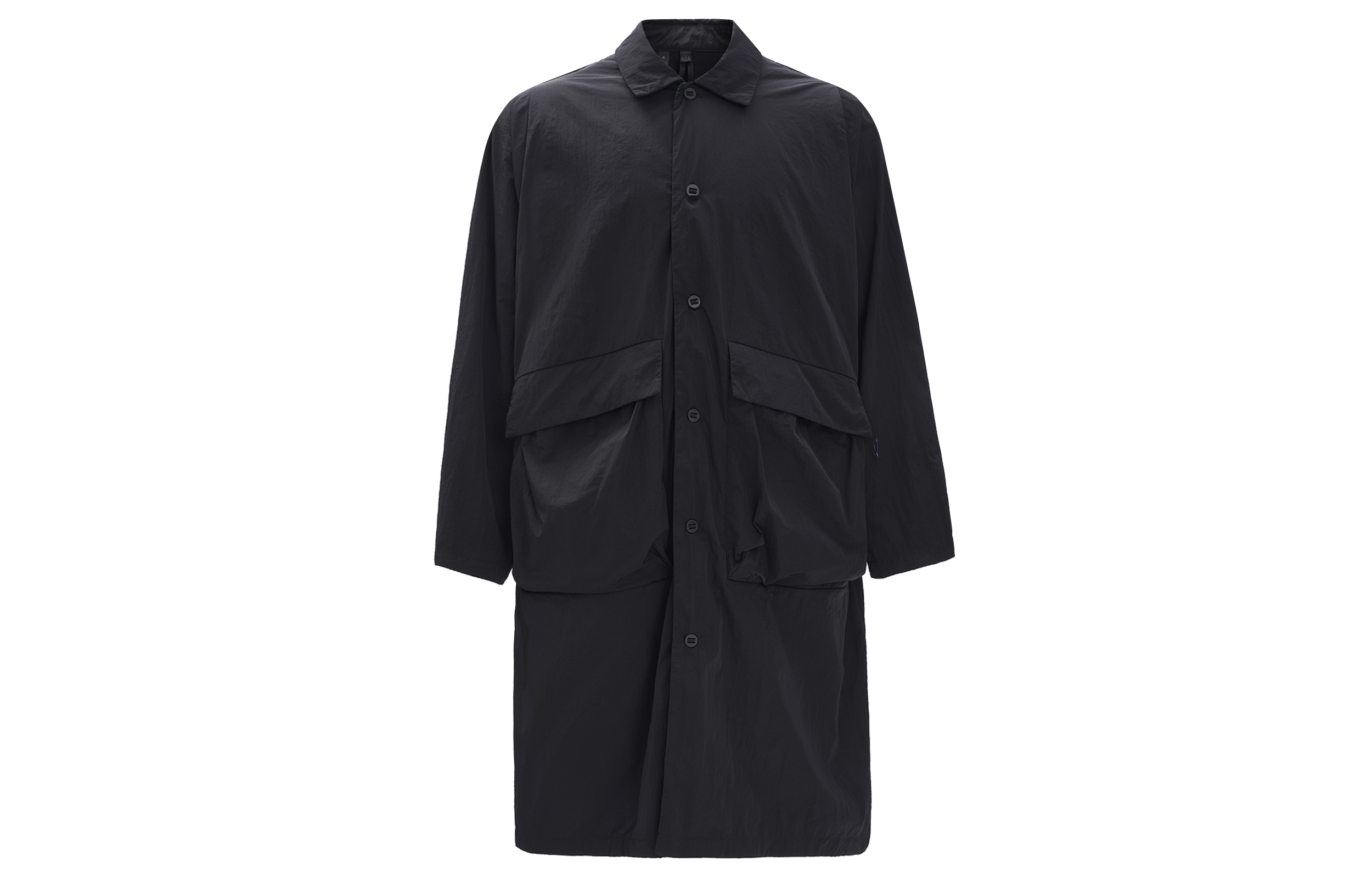 lululemon LAB Series Black Long Trench Coat for Men LM4AKFS
