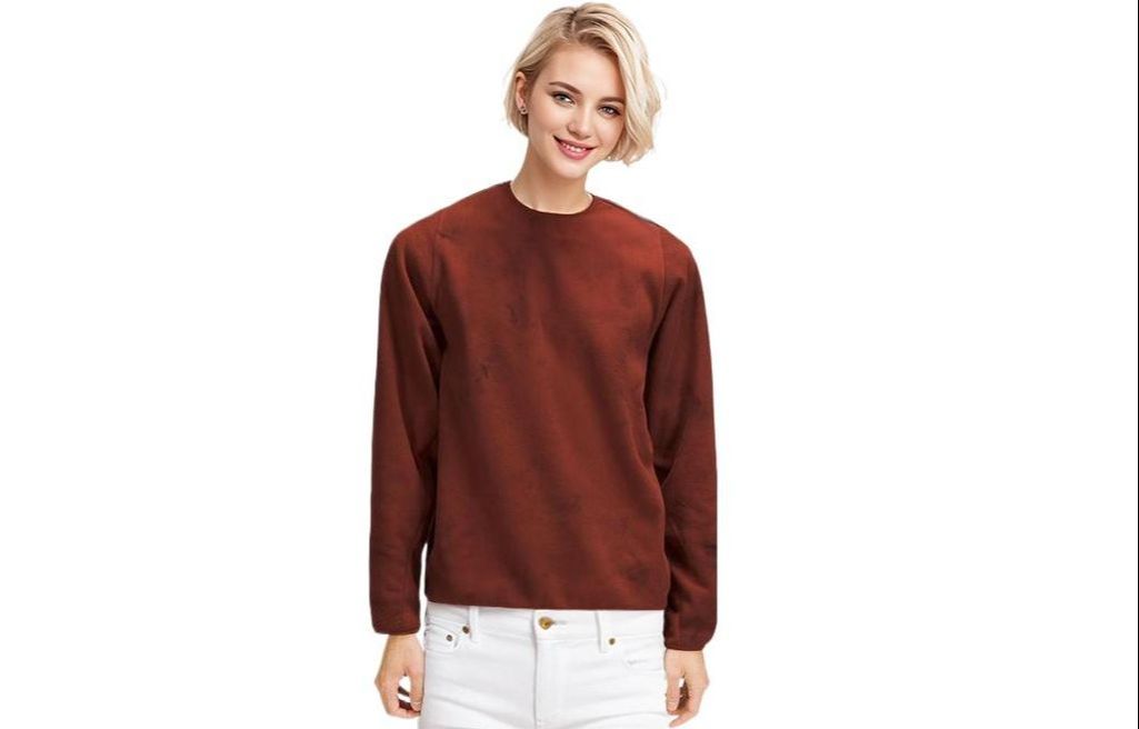 Shop Lululemon 实验室扎染抓绒圆领套头衫 LM3DA7S