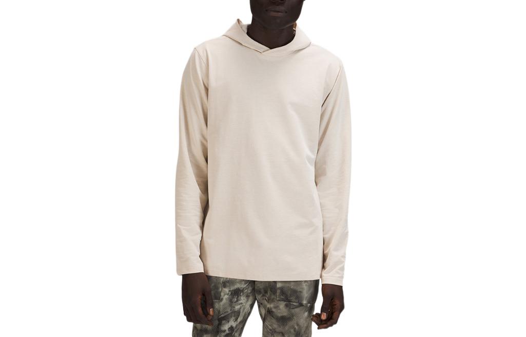 Lululemon Lightweight Loose Fit Hoodie Beige Simple Design LM3CRFS