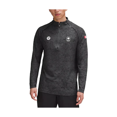 Lululemon Metal Vent Tech Team Canada Slim Fit Raglan Long Sleeve Shirt Mens LM3ELGS