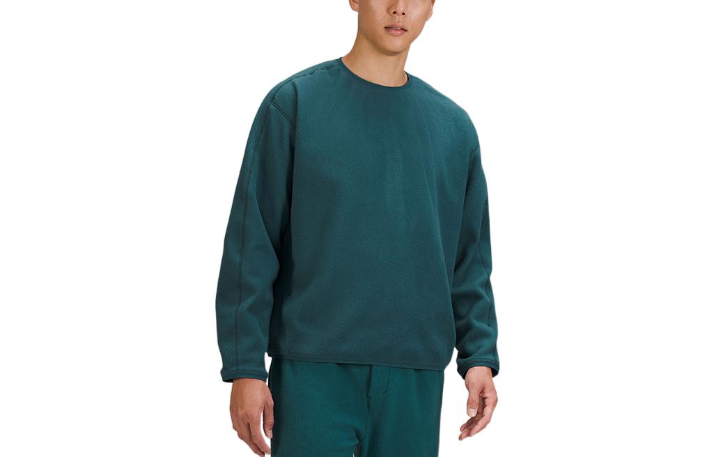 Lookbook 룰루레몬 루즈핏 솔리드 컬러 크루넥 풀오버 스웻셔츠 LM3DTFS